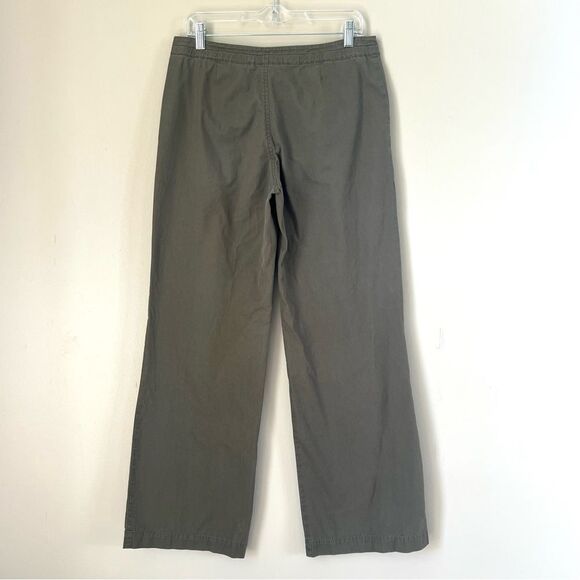 VTG Y2K GAP Women’s Wide Leg Olive Drawstring Waist Casual Pants SZ 8 - Picture 4 of 9